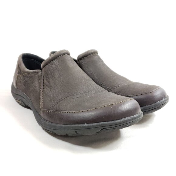 Merrell Womens Size 9 Espresso Leather Slip-On Shoes - Picture 1 of 9